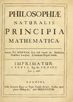 Philosophiæ Naturalis Principia Mathematica or The Principia
